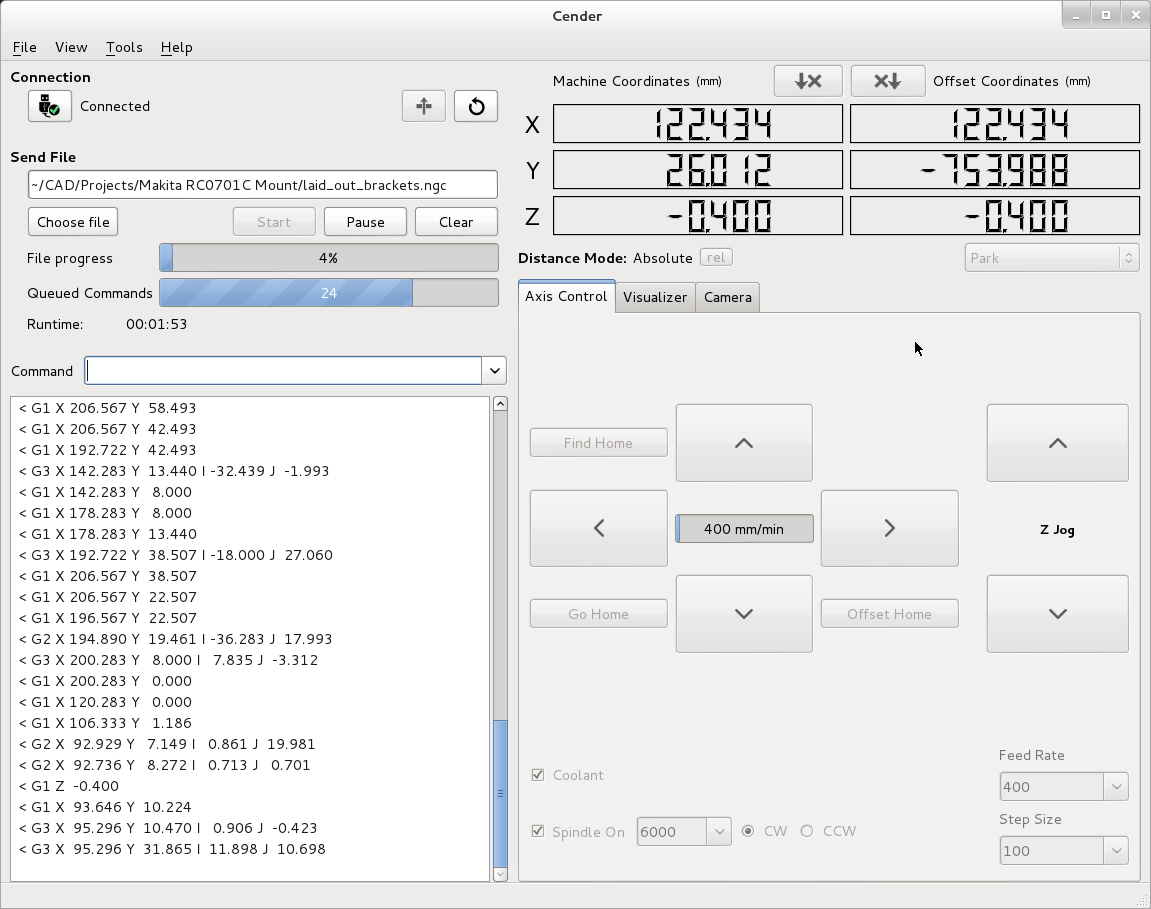 Main Window Cender Main Window